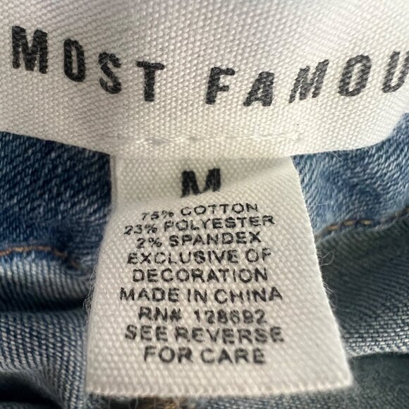 Vintage Y2K Style Light Wash Low Rise Denim Pleated Belted Mini Skirt Skort / M - Picture 7 of 7